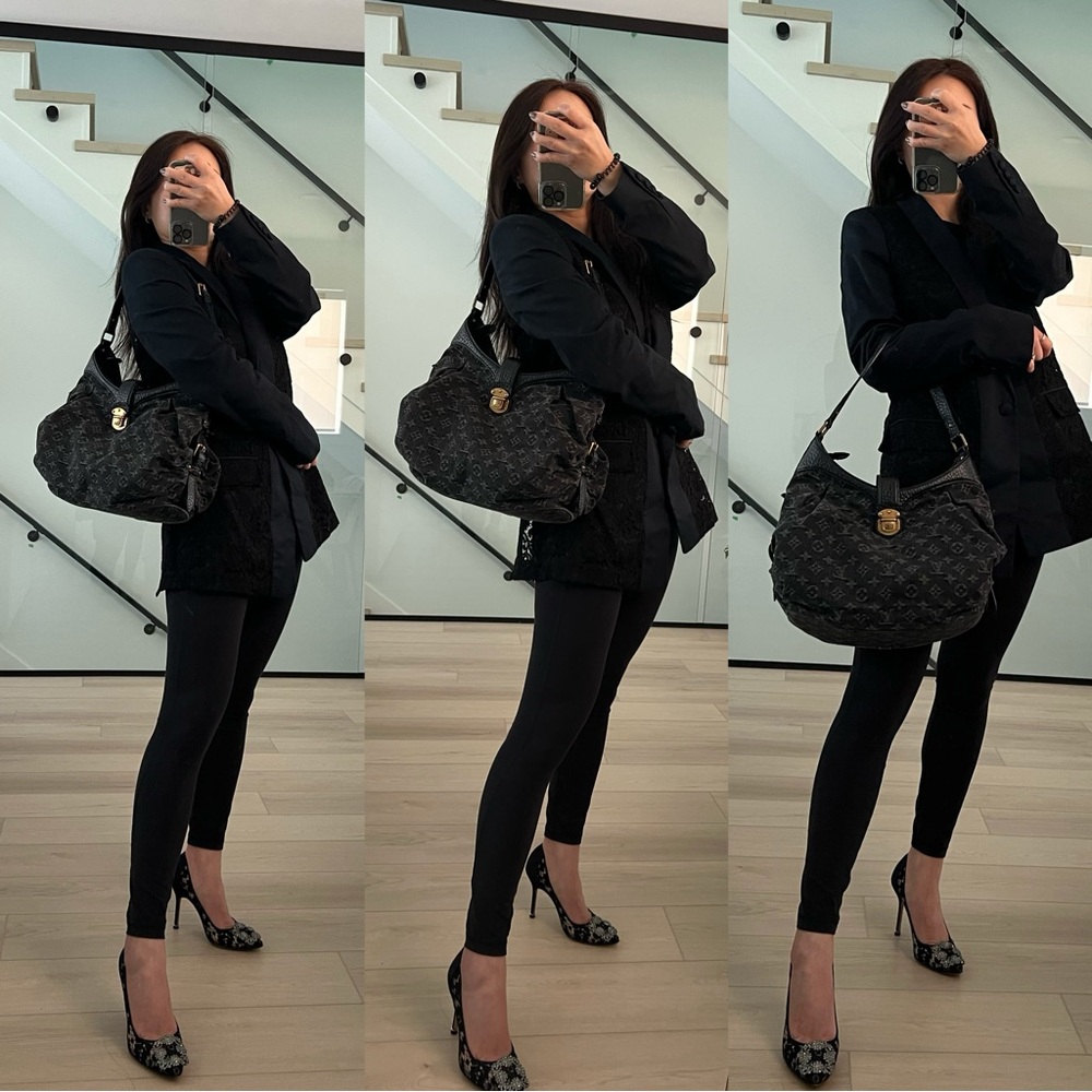 ❌SOLD❌Authentic NEW Louis Vuitton monogram black denim XS Mahina - Picture 5 of 17